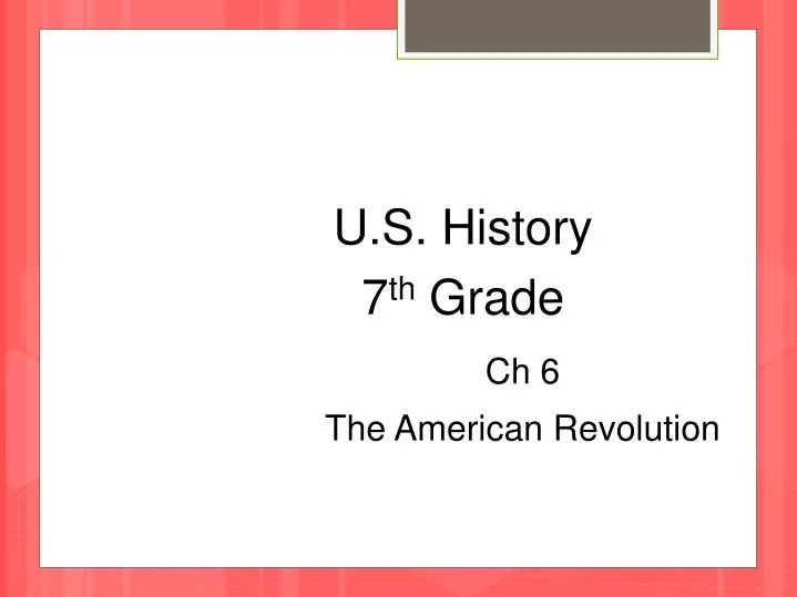 u s history 7 th grade
