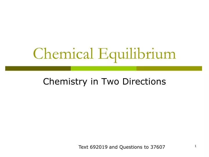 chemical equilibrium