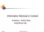 Enhancing Web Search with Contextual Information - slide 1