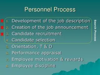 Personnel Process