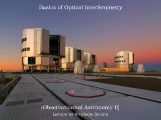 Basics of Optical Interferometry