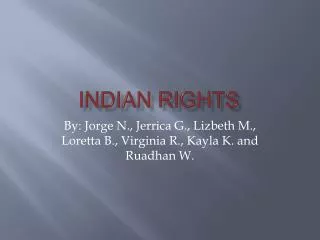 Indian Rights