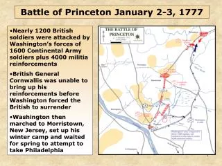 Battle of Princeton January 2-3, 1777