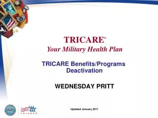 TRICARE Benefits/Programs Deactivation