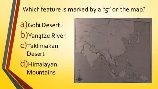 which feature is marked by a 5 on the map
