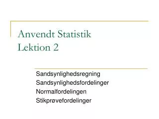 anvendt statistik lektion 2