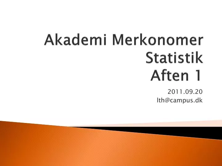 akademi merkonomer statistik aften 1