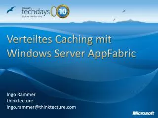 Verteiltes Caching mit Windows Server AppFabric