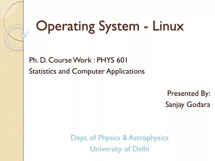 operating system linux