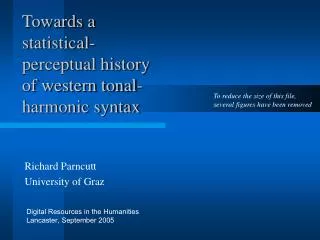 Towards a statistical-perceptual history of western tonal-harmonic syntax