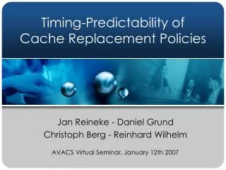 Timing-Predictability of Cache Replacement Policies