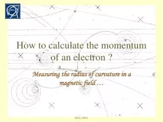 How to calculate the momentum of an electron ?