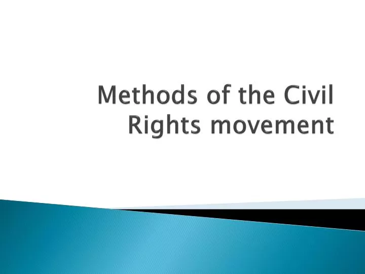 methods of the civil rights movement
