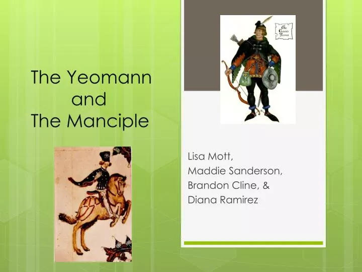 the yeomann and the manciple