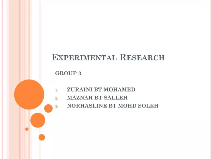 experimental research