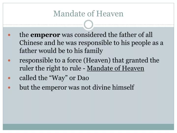 mandate of heaven