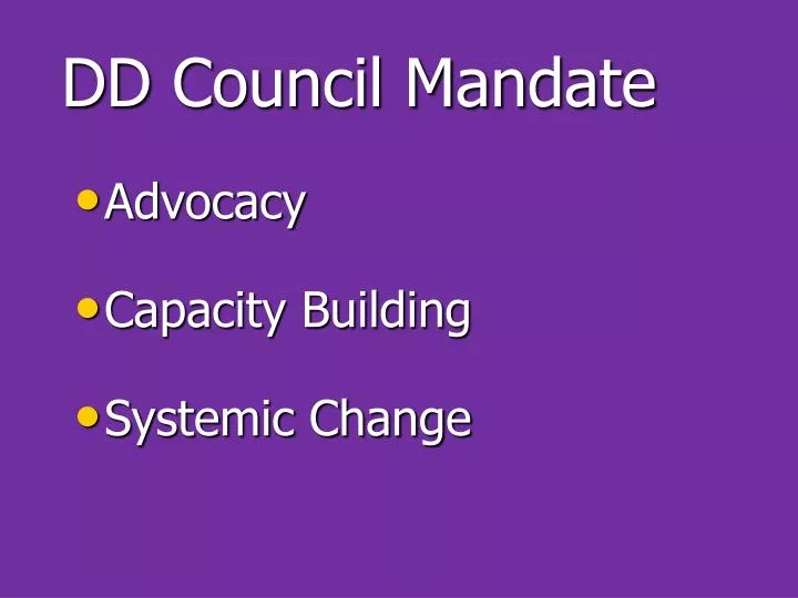 dd council mandate