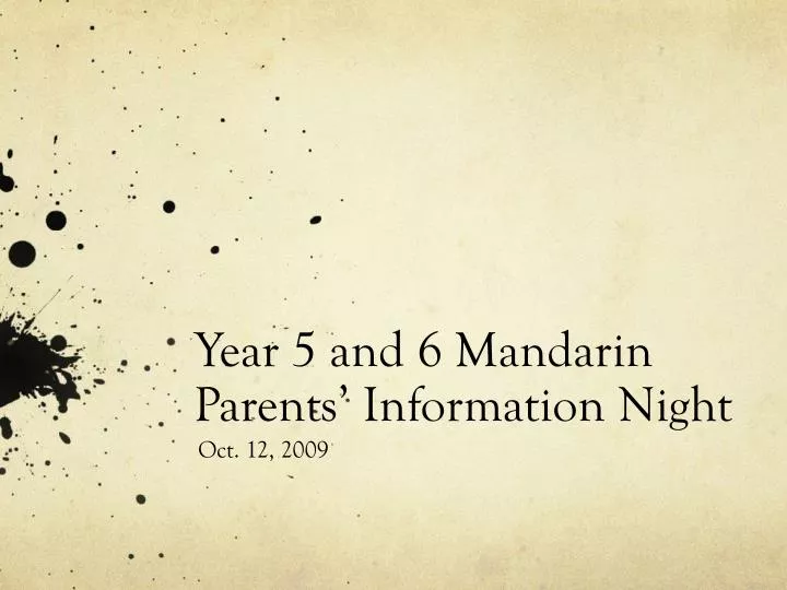 year 5 and 6 mandarin parents information night