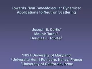 Classical MD Simulations and Neutron Scattering