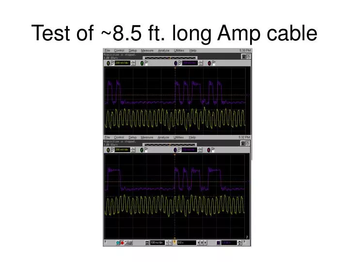 test of 8 5 ft long amp cable