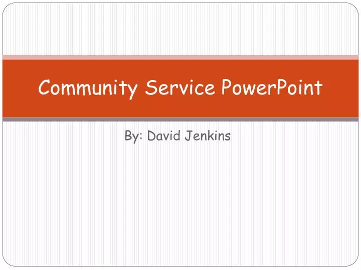 community service powerpoint