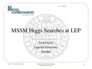 MSSM Higgs Searches at LEP