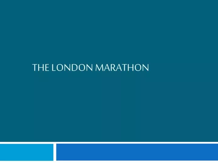 the london marathon