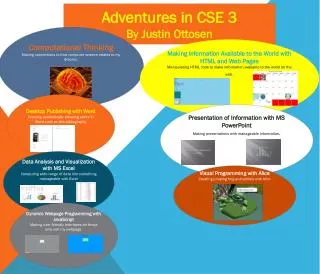 Adventures in CSE 3 By Justin Ottosen