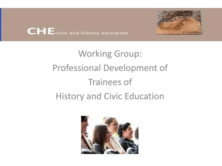 working group professional development of trainees of history and civic education