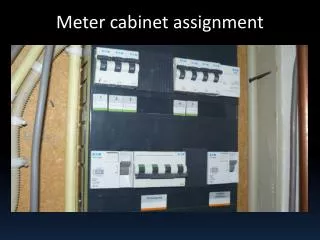 Meter cabinet assignment