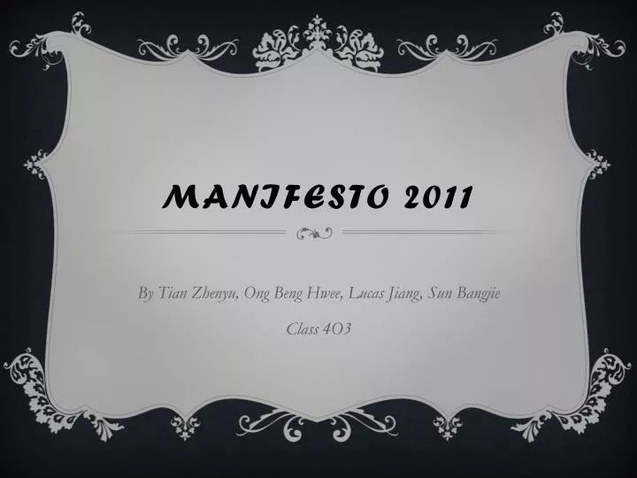 manifesto 2011
