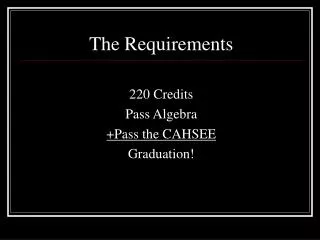The Requirements
