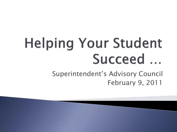 helping your student succeed