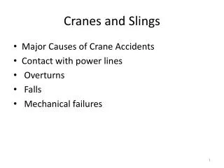 Cranes and Slings