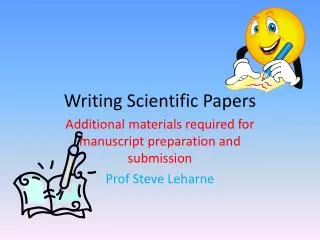 Writing Scientific Papers