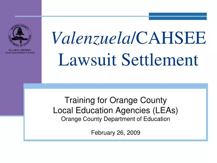valenzuela cahsee lawsuit settlement