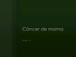 c ncer de mama