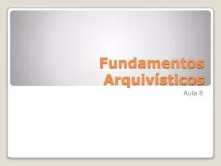 fundamentos arquiv sticos