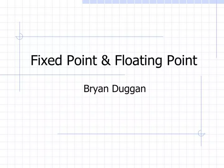 fixed point floating point