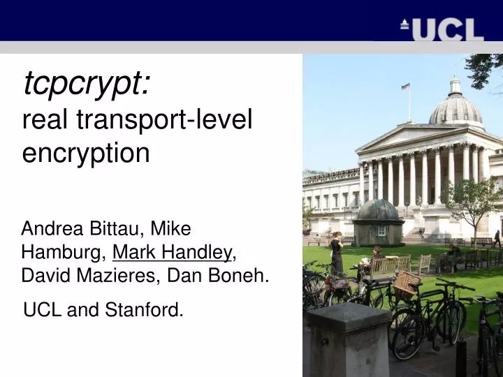 tcpcrypt real transport level encryption