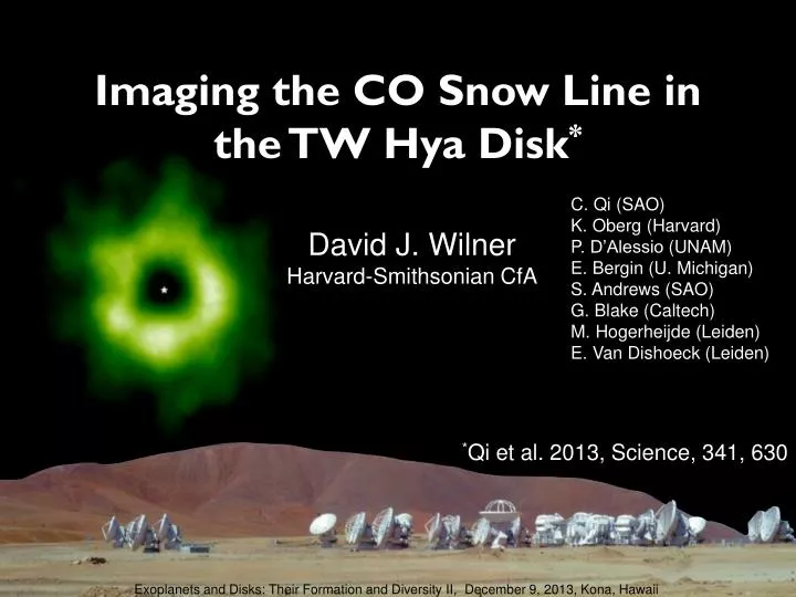 imaging the co snow line in the tw hya disk