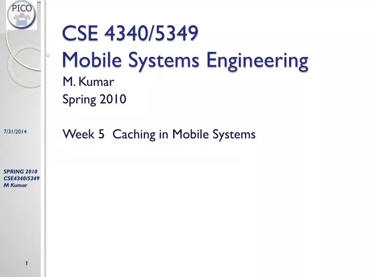 cse 4340 5349 mobile systems engineering