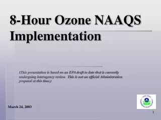 8-Hour Ozone NAAQS Implementation