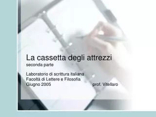 la cassetta degli attrezzi seconda parte