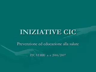 iniziative cic