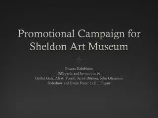 Promotional Campaign for Sheldon Art Museum
