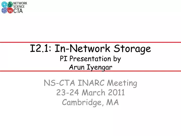 i2 1 in network storage pi presentation by arun iyengar