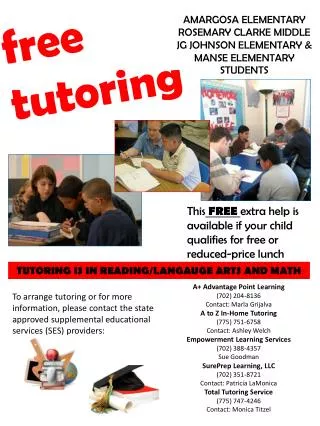 free tutoring