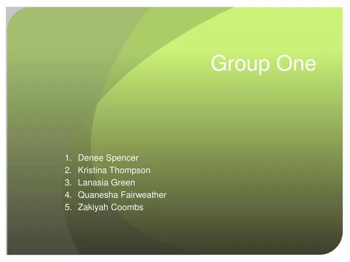 group one