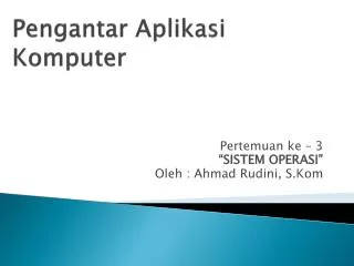 pengantar aplikasi komputer